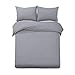 Word of Dream Brushed Microfiber Duvet Cover Set - Lightweight and Soft - Twin, Gray