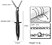 Hamoery Men Women Punk Stainless Steel Knife Dagger Chain Pendant Necklace