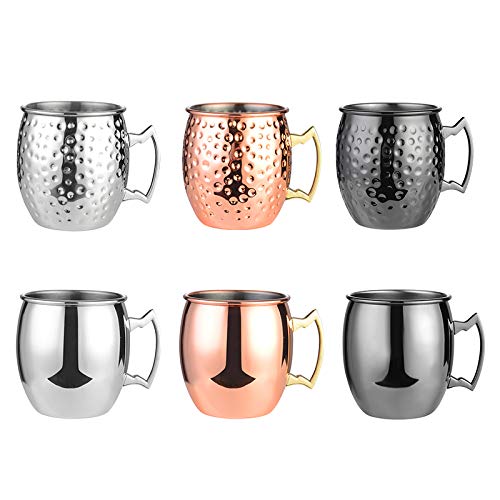 TWH Moscow Mule Cup, Pure Solid Copper Mugs, Copper Wine Glasses Stainless Steel Copper Plated Wine Glass Cocktailglas… – Bild 7
