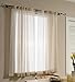 MYSKY HOME Crushed Voile Sheer Curtains for Living Room Rod Pocket Window Treatment Crinkle Sheer Curtains(2 Panels, 51