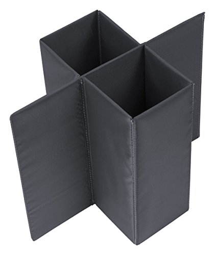 meori 6 Bottle Wine Carrier with handles for wine and other bottles to carry and store after tastings, grocery shopping - a perfect wine enthusiast and hostess gift - (Hibiscus Red) - Thumbnail 5