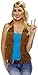 Costume Culture Women's Hippie Fringed Vest, Brown, Small