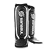Sanabul Essential Hybrid Sleeve Kickboxing Shin Guards for MMA Shin Guards Muay Thai Shinguards - Silver, S/M