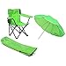 Redmon Umbrella Camping Chair with Matching Shoulder Bag, Lime Green