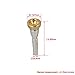 Yibuy Silver Trumpet Mouthpiece & 4 Sizes Convertible 2b 2c 3b 3c & 2 Trumpet Heads