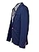 DAVID.ANN Men's Slim Fit Suits Casual One Button Flap Pockets Solid Blazer Jacket,Dark Blue,Small