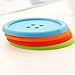 4pcs Cute Colorful Silicone Button Coaster Cup Mat Drink Placemat+Free Top-ishop Cable tie