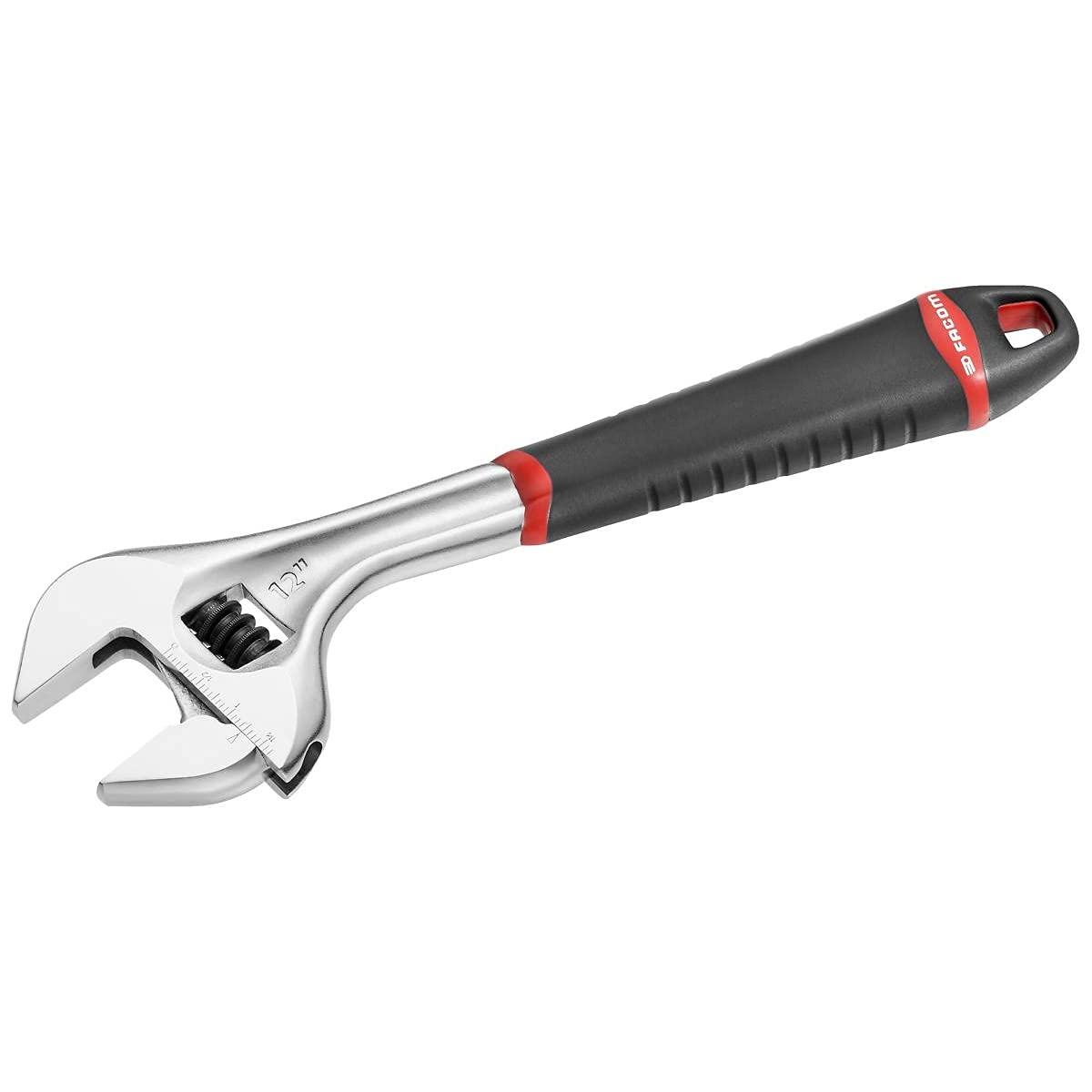 Facom 101.15G Adjustable Wrench, 50 mm Jaw Opening, 376 mm Length