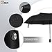 JBM Windproof Travel Umbrella Automatic Open Close Sun Rain Protection Lightweight Portable with Comfort Handle Extra Large Double Layer Umbrella for Golf and Outdoor Use