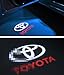 Wind Fire D006- Toyota/Lexus/Infiniti - No Drilling Changeable Courtesy Ghost Shadow Lights -Lifetime FREE logo chips replacement 2-pc set