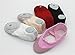 LONSOEN Ballet Slipper Shoes Split-Sole Dance Flat for Girls (Toddler/Little Kid/Big Kid), SHC551 Black, CN27