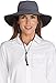 Coolibar UPF 50+ Women's Shapeable Sun Catcher Hat - Sun Protective,One Size,Carbon/Black