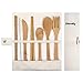 Bamboo Utensils | Bamboo Travel Utensils | Flatware Set | Knife, Fork, Spoon, Reusable Straws and Chopsticks | Camping Utensils Set | Portable Utensils Set