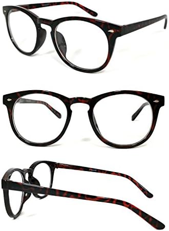 Tortoise Brown Blended Bifocal Reading Glasses Round Clubmaster Wayfarer Mens Womens 3 Color +1.75