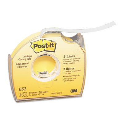 Labeling & Cover-Up Tape, Non-Refillable, 1/3