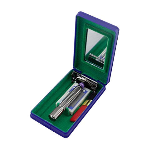 Weishi 9306C Gunmetal Plated Twist to Open Double Edge Shavi