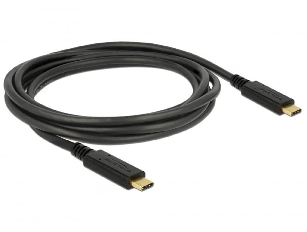 DeLOCK USB 3.1 Gen 1 (5Gbps) Cable Type-C to Type-C, E-marker, Output Current up to 5A 2 Meters