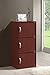 Hodedah 3 Door Bookcase Cabinet, MAHOGANY