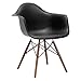 Poly and Bark Vortex Arm Chair Walnut Leg, Black