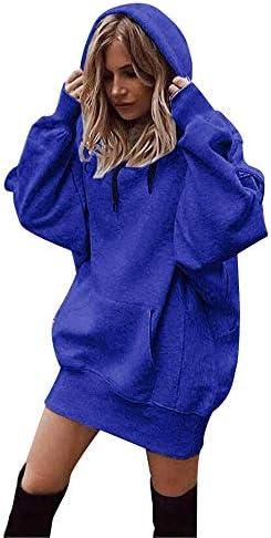 Toamen Womens Hoodies, Clothes Sale Clearance Ladies Fashion Solid Color Long Sleeve Casual Loose Pullover Blouse Hooded Top Hoodie Sweatshirts Autumn Winter New