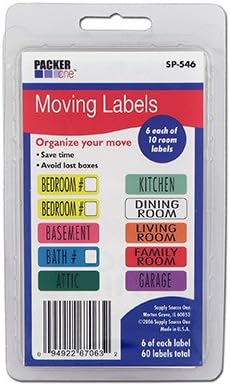 Schwarz Supply SP-546 Moving Labels, 60 Count