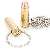 Lucky Shot Genuine Once-Fired 44 Magnum Bullet Keychain and Necklace Combo Pack