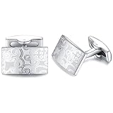 Honey Bear Cufflinks For Men - Silver Stainless Steel Figured Pattern, Shirt Wedding Gift