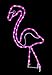 Green LongLife Decorative LED Rope Lights- 2 Foot Pink Flamingo