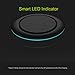 Fast Wireless Charger, ZeeHoo Qi-Certified 7.5W Wireless Charger for iPhone XS MAX/XR/XS/X/8/8 Plus,10W Wireless Charging Pad for S9/S9+/S8/S8+/Note 8, 5W for Others Qi-Enabled Devices【 No AC Adapter】