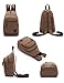 Lightweight Mini Canvas Backpack for Women Girls Purse Small Rucksack Sling Bag (Small, Coffee 2)