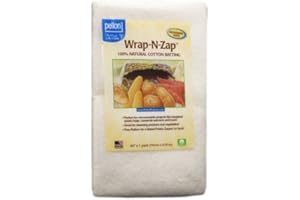 Pellon Wrap-N-Zap Cotton Quilt Batting, 45 by 36-Inch, Natural by Pellon
