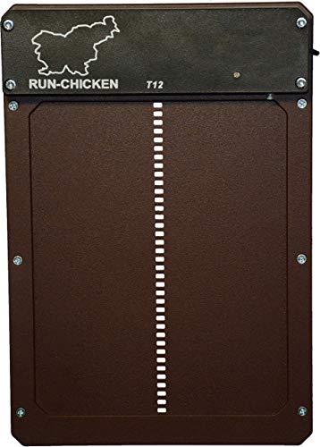 Run-Chicken Model T12, Automatic Chicken Coop Door, Full Aluminum Doors, Powder Coated, Light Sensing, Morning Delayed Opening Timer - Thumbnail 7