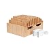 MobileVision 10-Port Bamboo Charging Station Includes 2 Powermod 5 USB Port Chargers for Smartphones & Tablets