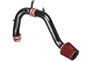 RTUNES RACING BLACK PIPE COLD AIR IN TAKE + FILTER Compatible For 08-12 Honda Accord 2.4L I4