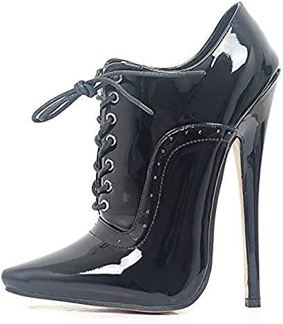 JiaLuoWei Women High Heel Pupms Fashion High Thin Heels Lace-up Stiltto Pointed Toe Sexy Shoes