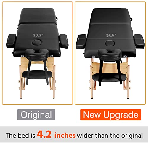 Yaheetech Massage Table Portable Lash Bed Tattoo Table 28" Wide For