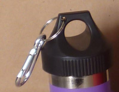 Loop cap with and without carabiner for Standard Mouth Hydro flask and Klear bottles