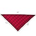 PUPTECK 4 pcs Plaid Dog Bandana Scarfs - Reversible Pet Triangle Bibs Bibs Accessories