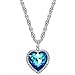 Neoglory Blue Crystal Heart Pendant Necklace For Women Heart of The Ocean Titanic Big Heart Pendant Women Necklace21