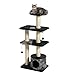 MidWest Homes for Pets Cat Tree | Tower Cat Furniture, 5-Tier Cat Tree w/Sisal Wrapped Support Scratching Posts & High Cat Look-Out Perch, Black/White Pattern, Large Cat Tree