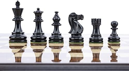 Photo 1 of Staunton Classic Wooden Chess Pieces-Chessmen Weighted,Felted King Collector Edition Premium (3.75 American B)