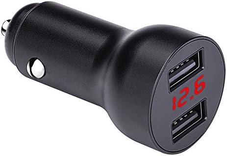 Dual USB Car Charger with LED Display, 5V 3.1A Max Output Smart 2-Port Car Charger Cigarette Lighter Adapter PowerDrive for Apple iPhone iPhone X / 8 / 7 / 6s / Plus，iPad，Galaxy S &amp; Edge