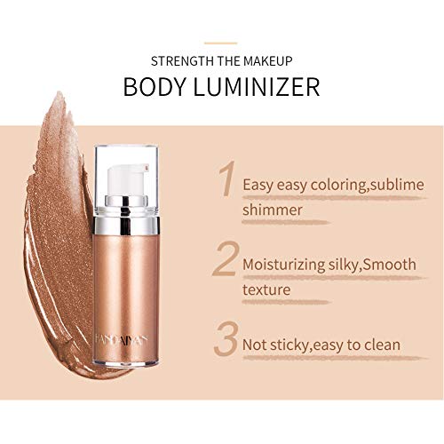 image for DAGEDA 4 Colors Liquid Illuminator, 20ML Body Highlighter Makeup Smoot