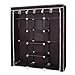 SONGMICS Portable Clothes Closet, Non-Woven Fabric Wardrobe with 2 Hanging Rods, 9 Storage Shelves, Storage Organizer, Dark Brown URYG12K