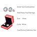 Studs Earrings,18k White Gold Plated Cubic Zirconia Cushion Shape Halo Stud Earrings CZ Earrings for Women for Teen Girls