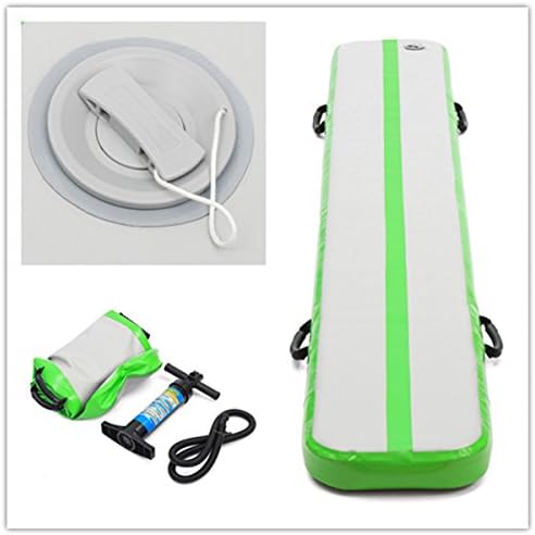 SAWAKE Inflatable Gymnastics Mat, Air Track Tumbling Mat/Electric Pump Air Floor Mat for Home Use, Beach, Park and Water With Air Pump