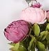 Duovlo Fake Flowers Vintage Artificial Peony Silk Flowers Wedding Home Decoration,Pack of 1 (New Sweetened Bean)