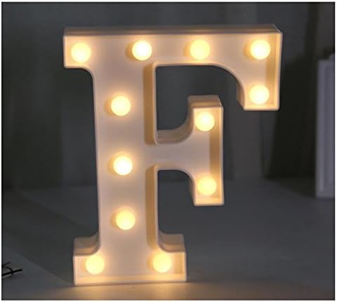LuckySHD Alphabet Word Night Light Creative LED Decorative Marquee Letter Lamp - F