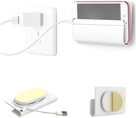 3M Adhesives White Wall Mount and Dock Charging Holder Support Stand for iPhone 7,7 Plus,6,6 Plus,6S,and 6S Plus,iPad,Tablet,Smartphone,eReader,PS