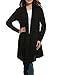 Sherosa Women's Drape Front Asym Hem Light Cardigan (XXL, Black)